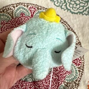 Disney Store Mini Tsum Tsum Sleeping Dumbo Rare Variant Elephant 3.5" Plush
